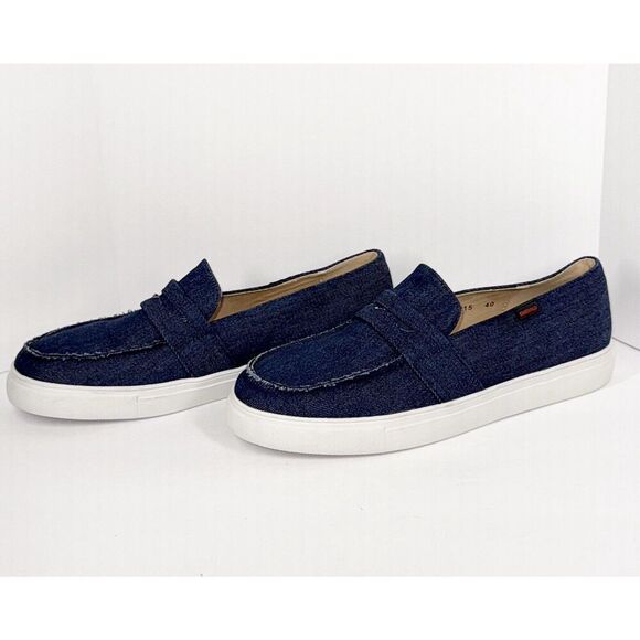 Denim Loafers Womens Blue Jean Sneaker Boat Shoe USA Nautical Slip On 40/9-9.5 - Picture 8 of 16